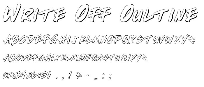 Write Off Oultine font